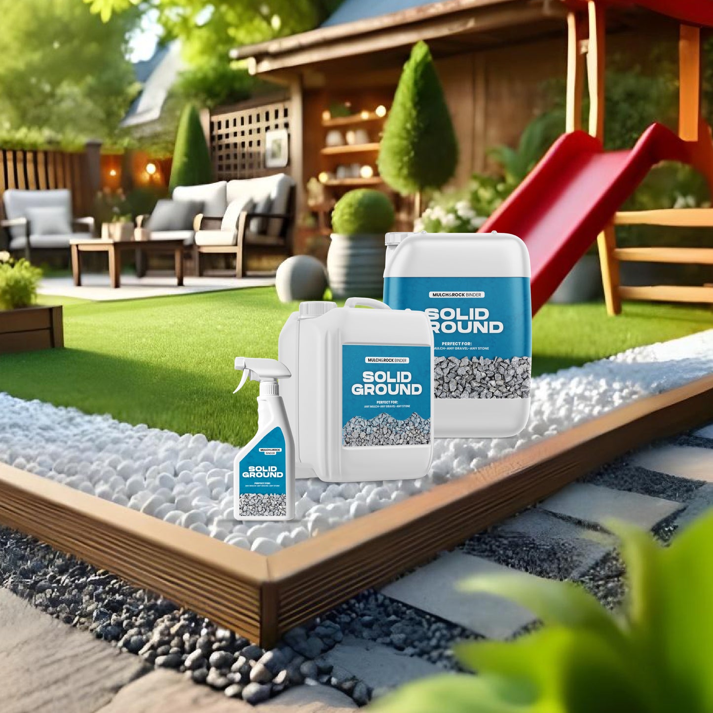 SOLID GROUND – Lepidlo na kamienky na úpravu záhrady