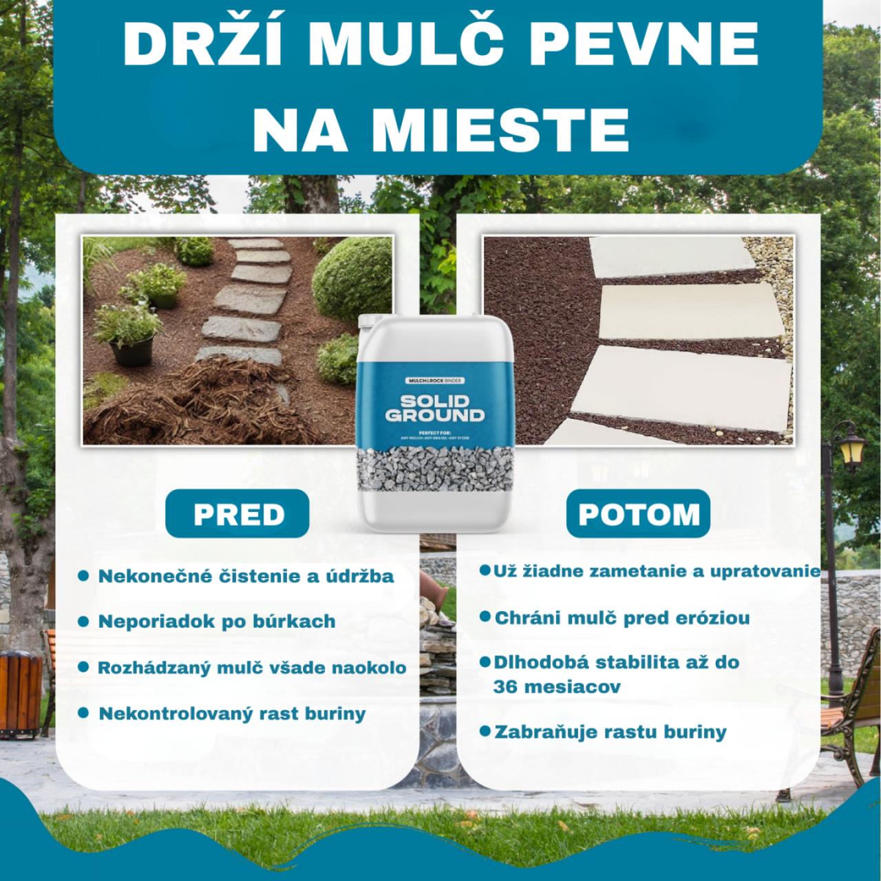 SOLID GROUND – Lepidlo na kamienky na úpravu záhrady