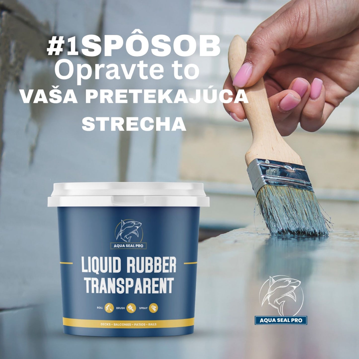 AQUA SEAL PRO – Priehľadné vodeodolné lepidlo